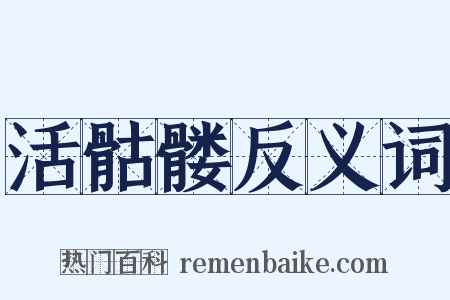 活骷髅反义词是什么意思的图片